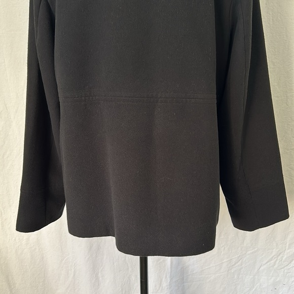 JM Collection Women’s Black Peacoat Size Large - Picture 7 of 10